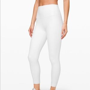28 inch white align leggings size 6